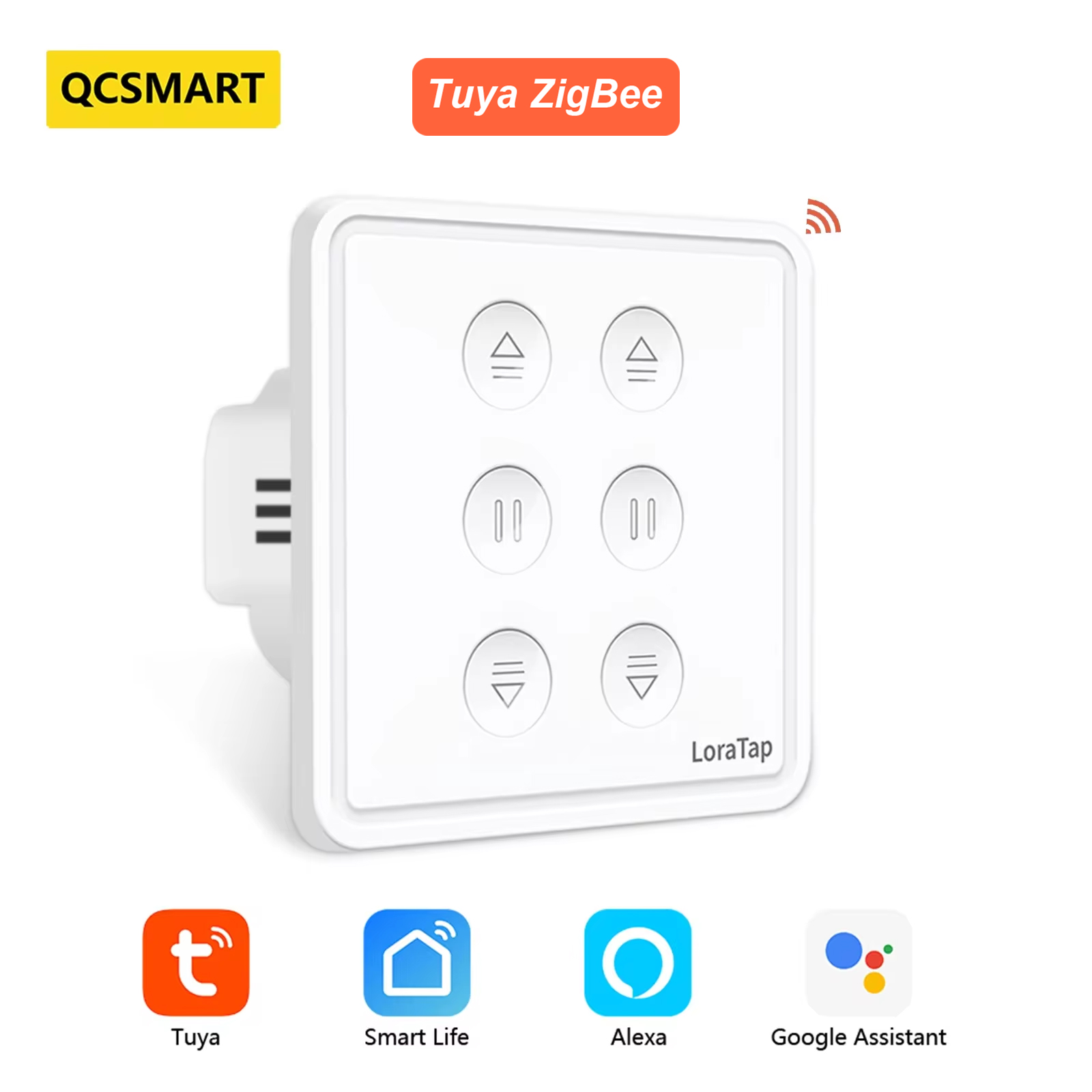 Universal Remote Smart Home - Qcsmart-電気シャッター,双方向カーテンスイッチ,リモコン付きブラインド,ドアタイマー,Google Homealexa