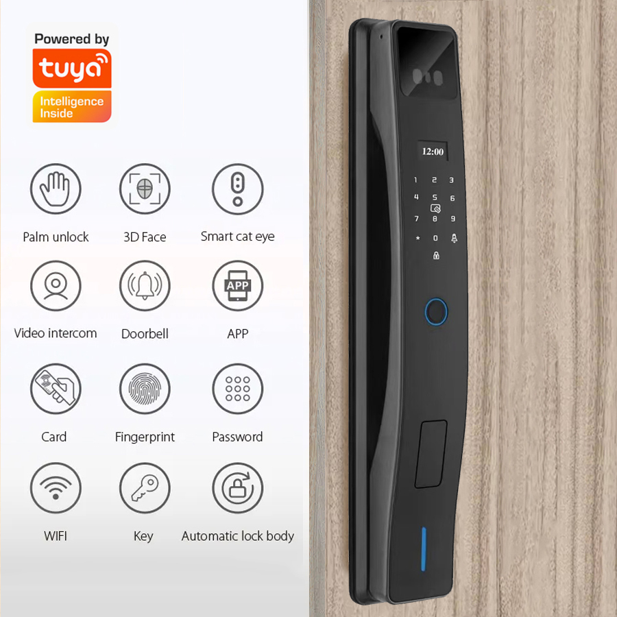 スマート電子ドアロックパスワード自動生体認証指紋ロックホーム - Smart Home Door Lock のレビューと価格